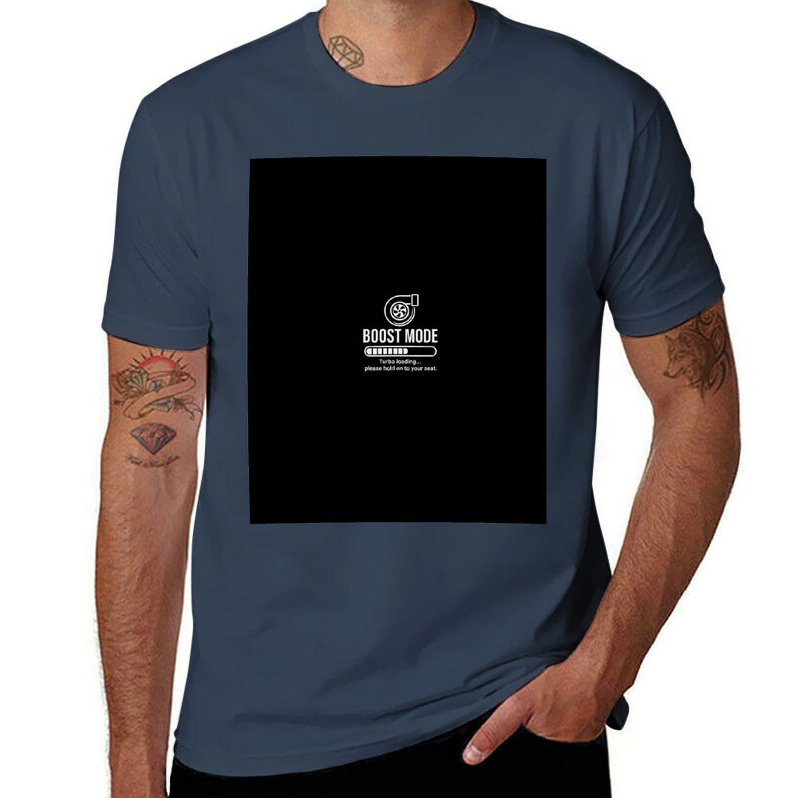 BOOST MODE Turbo Loading TShirt Comfortable Basic Crew Neck Tee S