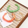 European and American Color Acrylic Irregular Bracelet Female Internet Celebrity Personality Advanced Sense Wavy Pattern Opening Bracelet