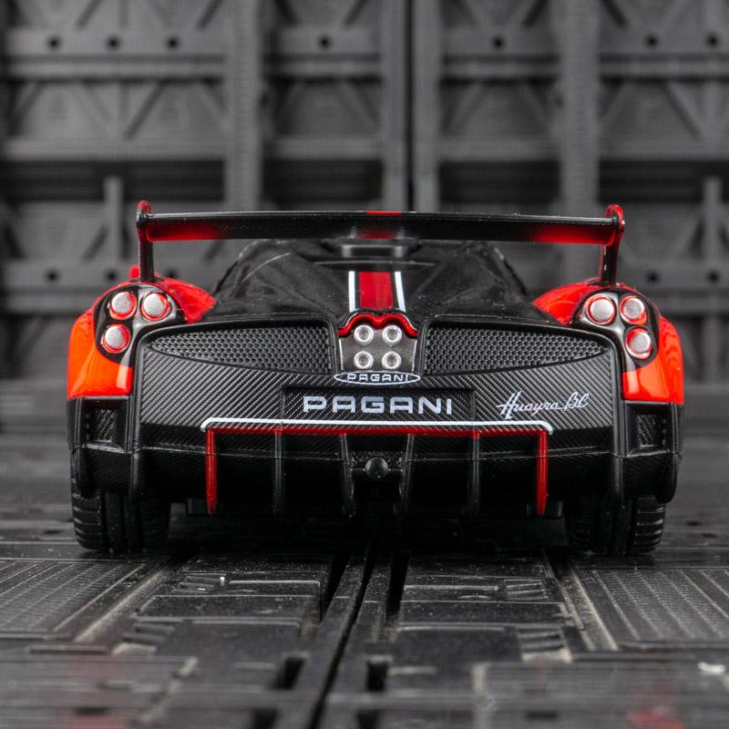 1/32 Simulation Pagani BC Alloy Supercar Model, Doors Can Be Opened with Sound and Light, Car Ornaments