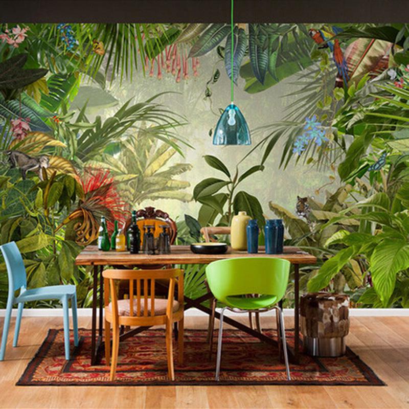 Southeast Asia Style Tropical Rain Forest Photo Wallpaper Restaurant Clubs KTV Bar Modern Creative Nature Murals Papel De Parede