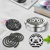 Mosquito Coils Holder Stainless Steel Mosquito Coil Box with Cover Round Mosquito Coil Tray Easy To Clean Anti-Mosquito Supplies