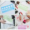 5 PCS Circle Template Plastic Circle Stencil Template Multi-Function Circles Oval Measuring Templates Measuring Geometry Ruler Formwork Drawings