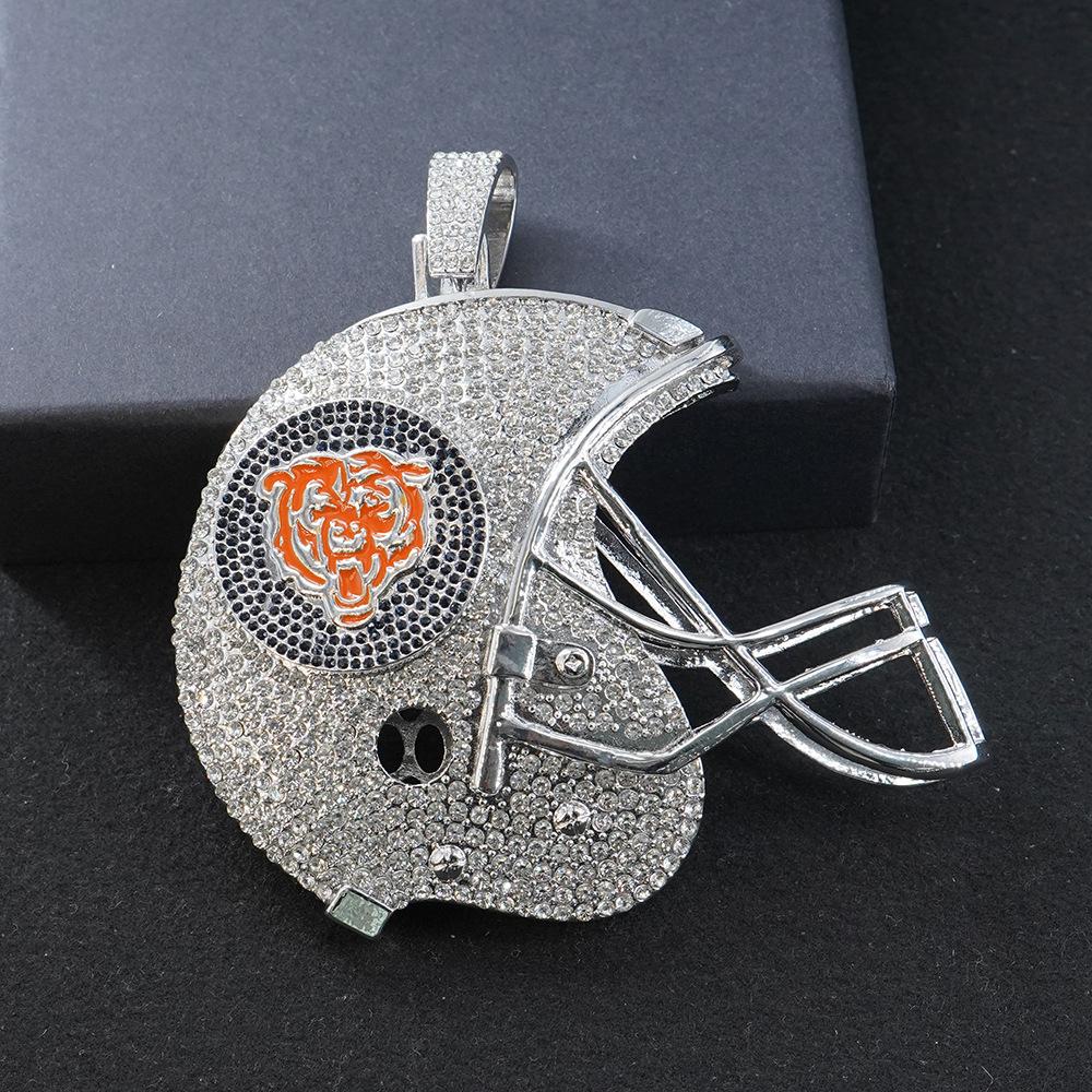 Chicago Bears Football Helmet Alloy Pendant Necklace Accessory Necklace