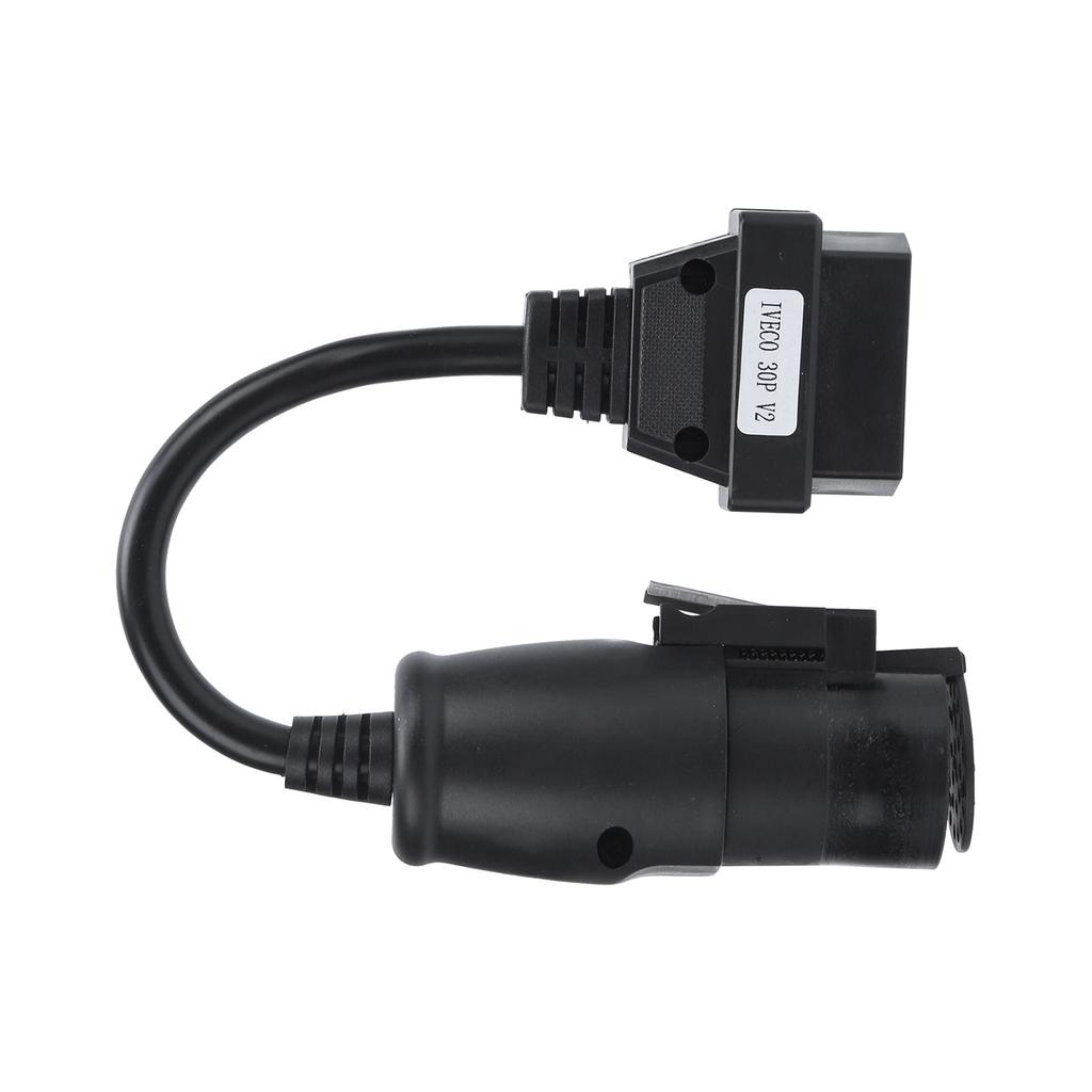 OBD2 30Pin?16Pin Diagnostic Cable Adapter 250mm9.8in Length Replacement for IVECO Trucks