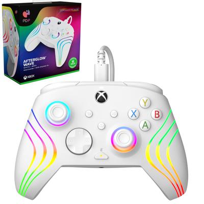 Official PDP by TURTLE BEACH Afterglow Wave LED Wired Controller for Xbox Series and PC White [Xbox Licensed] XS -