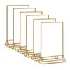 Acrylic Wedding Table Number Stand with Gold Borders Picture Frame Sign Holder for Table Menu Recipe Cards Photo Display