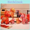 New Year Plush Toy Horse Zodiac Figurine With Pp Cotton For Good Luck Gift