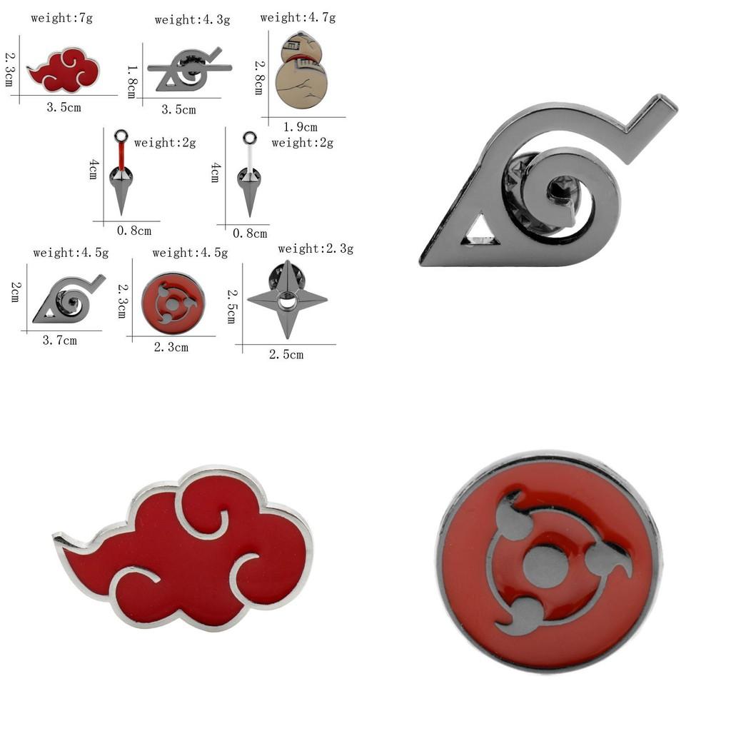 Naruto Cherry Blossom Alloy Badge With Embossed Rinnegan For Anime Fans