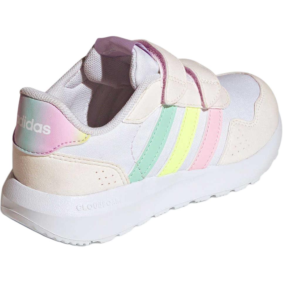 Adidas Run 60s Soft Comfortable Non-Slip Durable Low-Top Kids Running Shoes Kids Sneakers White Clear-Pink Clear-Mint-Green JH6203