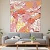 Boho Chic Wall Tapestry With Moon Phase Floral Starry Sky Design Bedroom Yoga Studio Decor