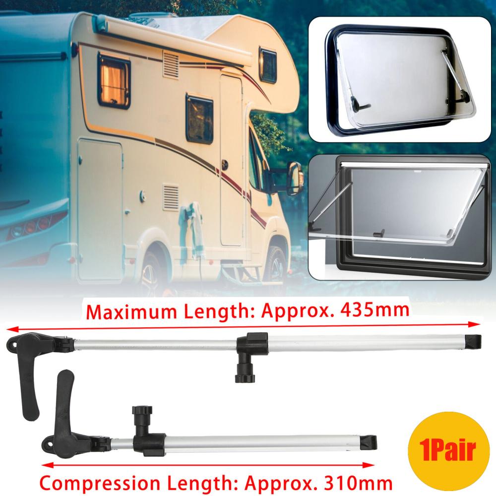 1Pair Polyplastic 310mm Window Auto Stay Lever Lock For RVs Motorhomes Yachts Camper Trailer Etc Screw Type Window Lift Strut
