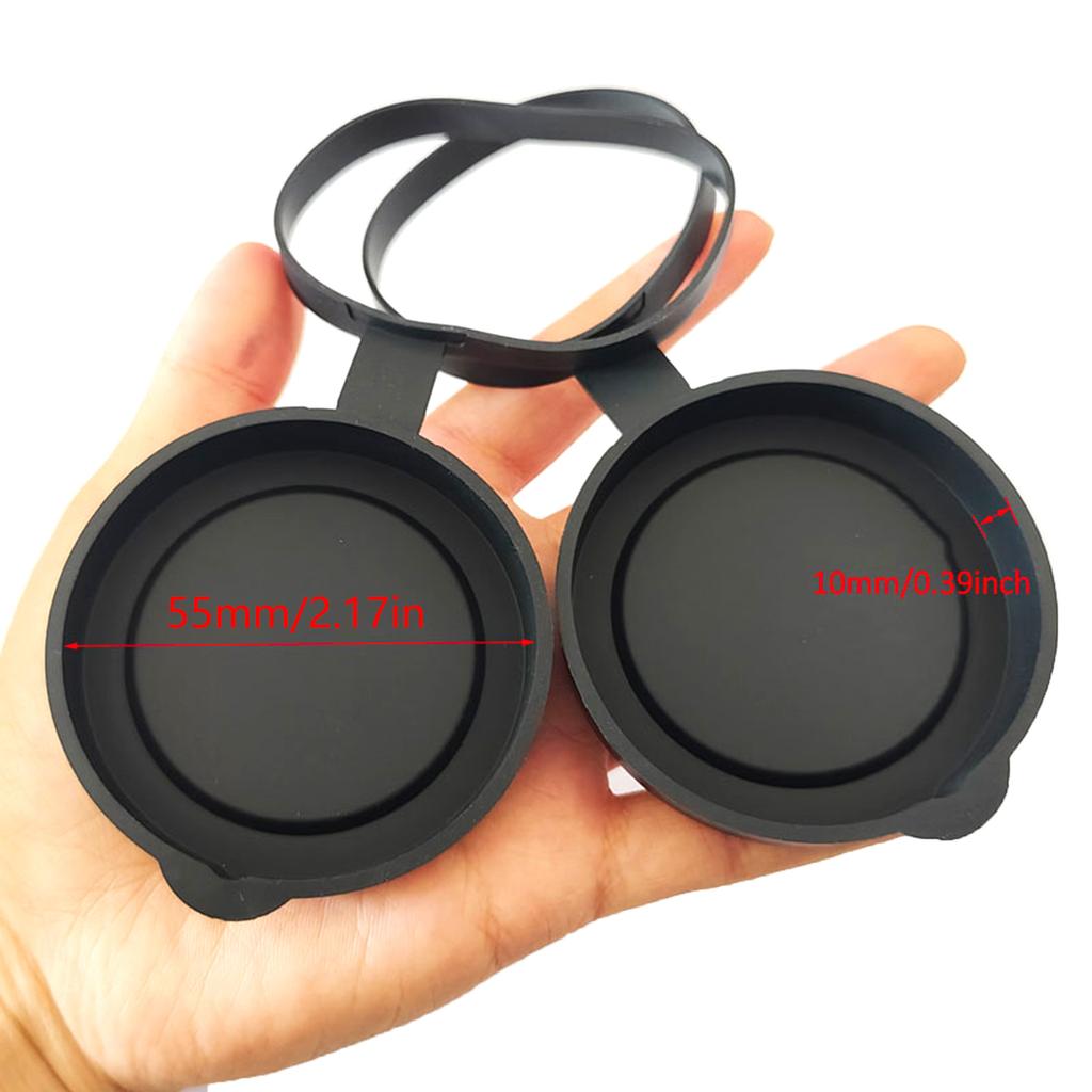 Silikon Fernglas/Monokular Objektivabdeckungen 52mm-55mm/61-63mm für optische Instrumente Staubschutz/Augenschutzkappen