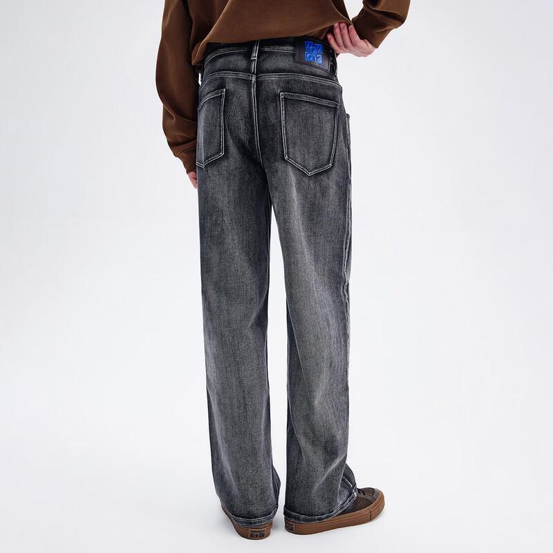 NVG.YOUNG Men's Straight-Leg Washed Jeans