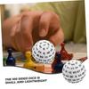 TOBBOMEY 100 Polyhedral Game Dice, Fun Number Dice, D100, Party Accessories, Entertainment Supplies, White Acrylic
