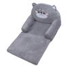 Kids Sofa Cartoon Gray Dog Style Foldable Wide Handle Soft Breathable Toddler Chair for Reading Relaxing Sleeping