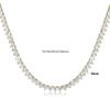 A three-claw tennis necklace 4mm hip-hop copper inlaid zircon light luxury, Europe and the United States, the trend of necklace decoration