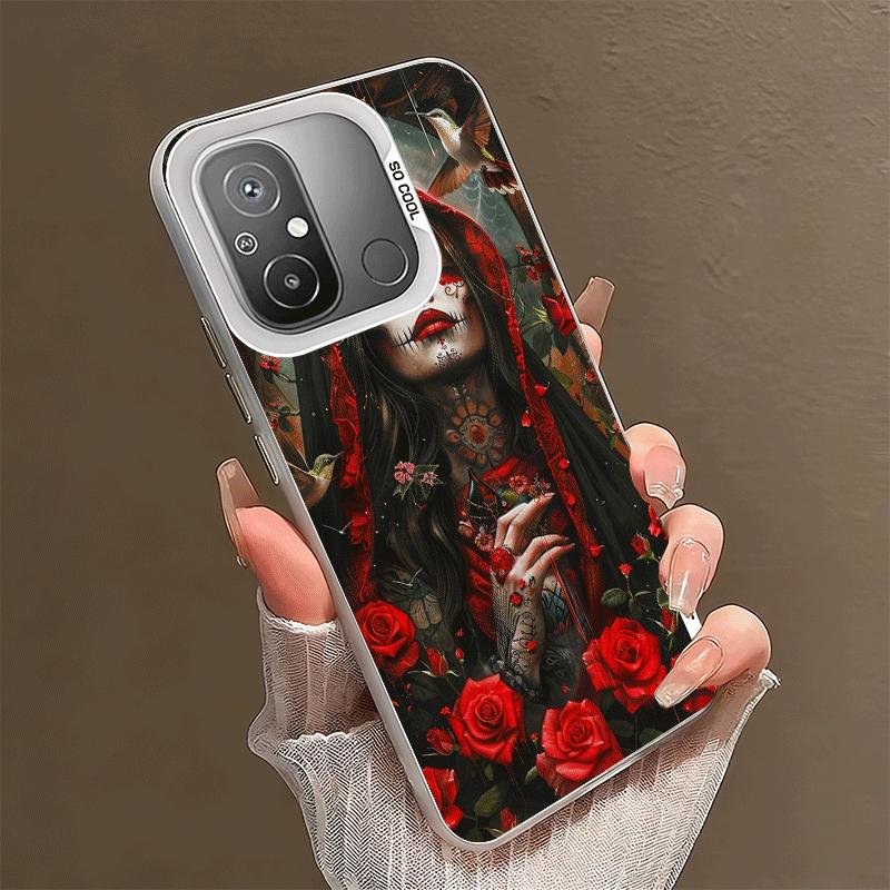 Catrina Beautiful Rose Girl Skull Shockproof Phone Case for Xiaomi Poco X7 X6 X5 X3 Pro F7 Ultra M8 Redmi 15C 15 14C 13C 12C 10C