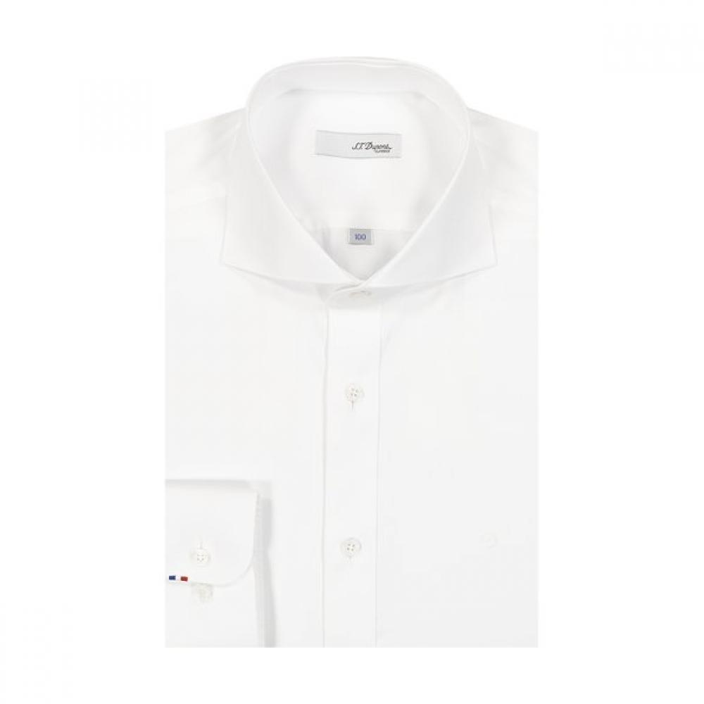 

S.t. Dupont White Big Wide Slim Fit Long Sleeve Shirt Se4sm21ls303swh 105