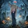 Animated Halloween Zombie Life-Size, 170 cm, with Sound and Touch Activation, Spooky Decoration