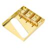 Electric Guitar Bridge Vintage Style 3 Steel Saddle Pass Through for Telecaster 54mm Gold