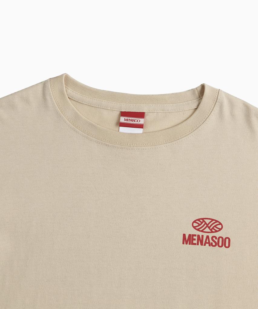 Minasu Wave Hearttrack Graphic T Shirt_Oatmeal