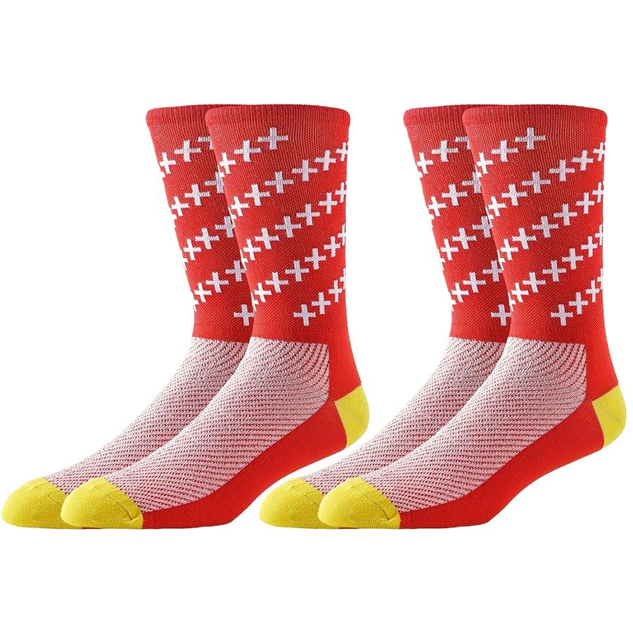 2 Paar Herren Damen Sport Socken Fußball Basketball Baseball Fußball Radfahren Laufen Atmungsaktiv Schnelltrocknend Gepolsterte Sportsocken