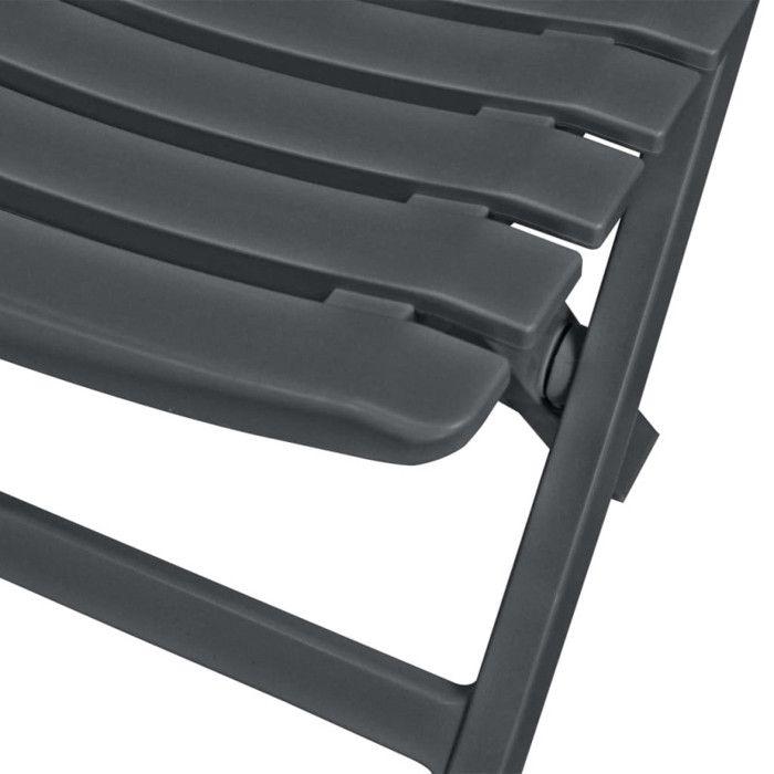 VidaXL Mobilier de bistro pliable 3 pcs Plastique Anthracite