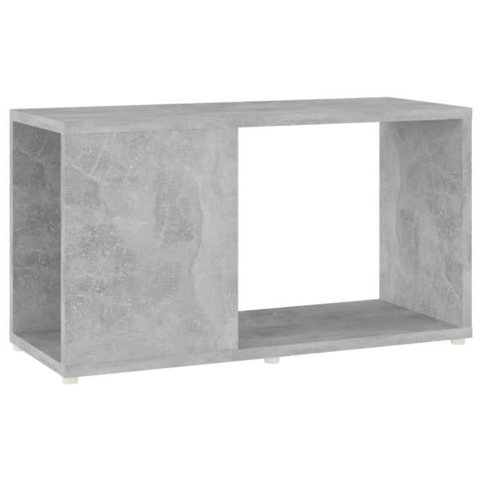 VidaXL Meuble TV Gris béton 60x24x32 cm Aggloméré