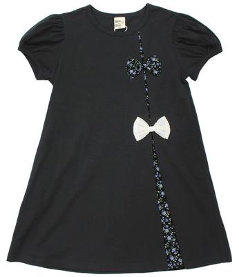 Bee Ribbon Short Size Shh01543 Dress, Sleeve, Girls', Spring/Summer, 110cm, Black,