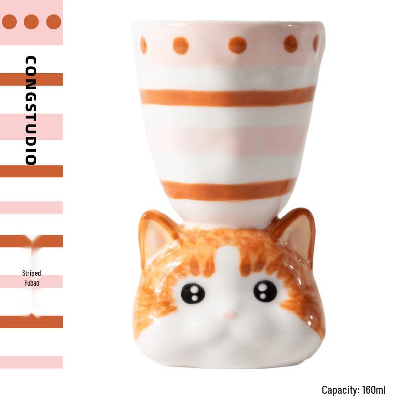 CONGSTUDIO Cute Cat Ceramic Mug
