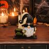 Wooden Halloween Ghost Pumpkin Napkin Holder Table Napkin Dispenser and Holiday Decorative Figurine Two In One Design for Seasonal Home Decor