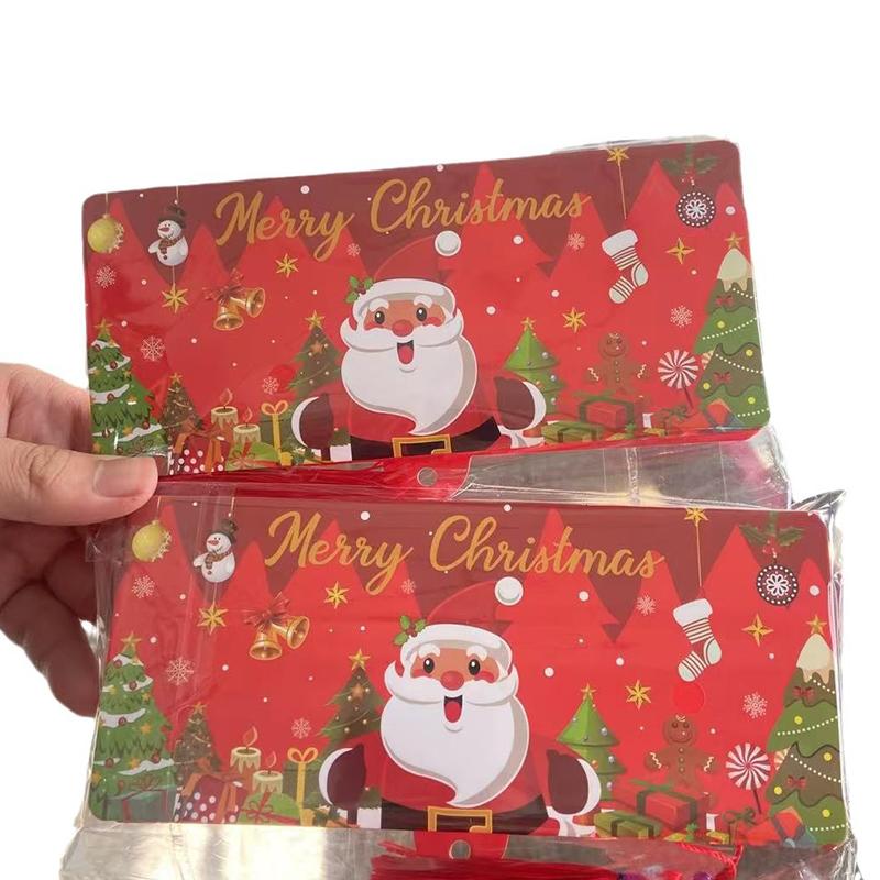 2Pcs Holiday Red Envelope 10-Slot Christmas Money Bag And Gift Card Clip Perfect For Christmas Birthdays And Thanksgiving