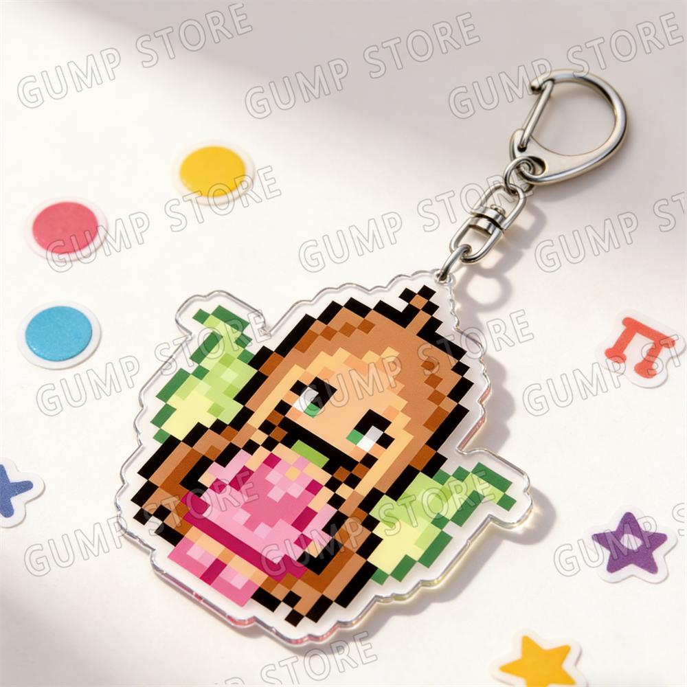 Adorbale Pixel Fairy Magical Girl Keychains for Accessories Bag Stella Musa Tecna Keyrings Jewelry Magic Fairies Fans Gifts