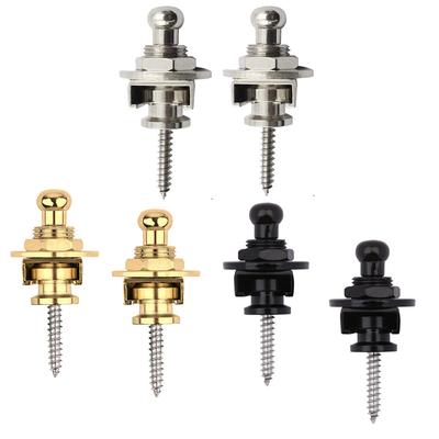 2pcs Metal Guitar Strap Lock Buttons Security Guitar Strap Locks For All Acoustic Electric Bass Guitar
