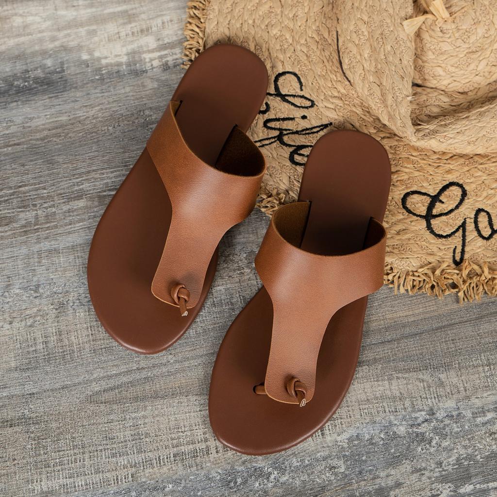 Zehensandalen Damen Sommerbekleidung neu Zehen bequem kühl Hausschuhe große Größe flache Strandschuhe Retro Römersandalen