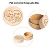 Yousheng Pet Memorial Keepsake Box Elegant Wooden Paw Print Design Engraved Smooth Surface Pet Cremains Storage Box