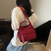 Trendy Solid Color Nylon Crossbody Bag Zippered Pockets Casual City Bags Travel