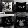 H-Huf Brand Cushion Cover Natural Linen Organic Fabric Double-Sided Printing Sofa Home Decor Gift Pillow Case