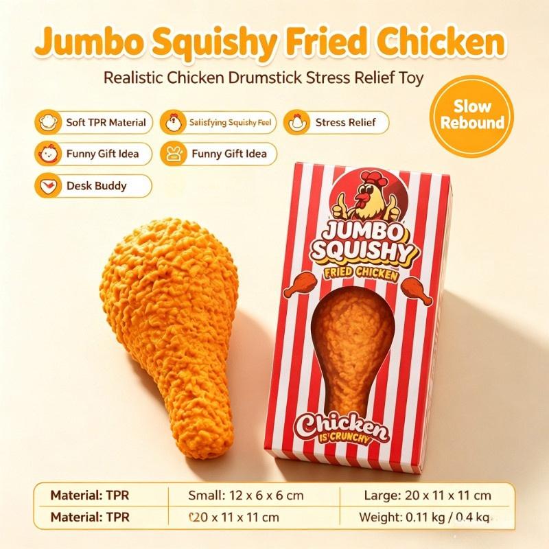 Chicken Drumstick Fidget Toy For Kids Adults Sensory Squeeze Stress Relief Gift Desk Toy Realistic Chicken Leg Decoration