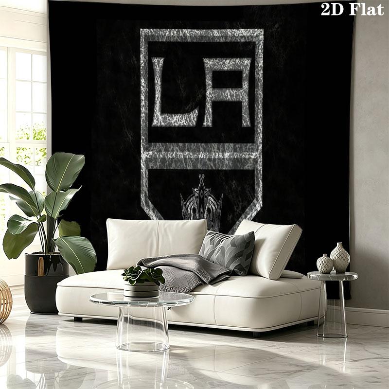 LA Kings Wandteppich, ästhetische bedruckte Stoffdecke, geeignet für Schlafzimmer, Wohnzimmer und Heimdekoration.