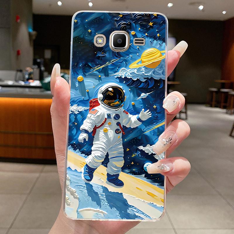 Casing For Samsung J2 Prime/G532/J2 ACE/Grand Prime Plus/G530 Aesthetic Fashion Cute Cat Soft Back Cover Transparent Phone Case