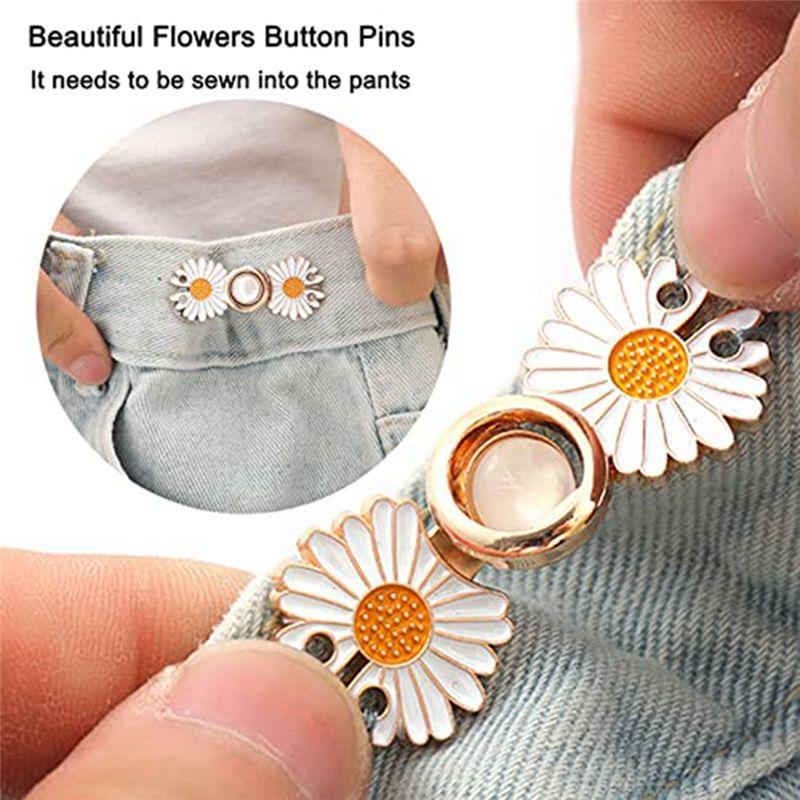 BHBL Adjustable Jeans Button Pin Set Waist Tightener Bear Clip Bear Pants Clip Bear Buttons for Jeans Skirt