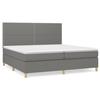 3142282 vidaXL Divan Bed with Mattress Dark Grey 200x200cm Fabric
