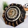 Retro Sun and Moon Umbrella Automatic Open/close, Sturdy Iron Frame & 8-Rib Struct, Umbrella for Women & Men, Christmas Gifts