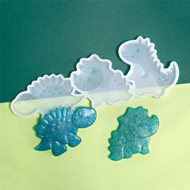 Silikon-Lutscherform in Dinosaurierform Schokoladen-Fondant-Keksform Süßigkeiten-Eis am Stiel Keks-Prägeform Kuchen-Dekor Backwerkzeug