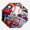Baseball Theme Automatic Umbrella, Lightweight & Portable, 8 Rib, Perfect for Outdoor Travel, Birthdays, Christmas, Gifts.