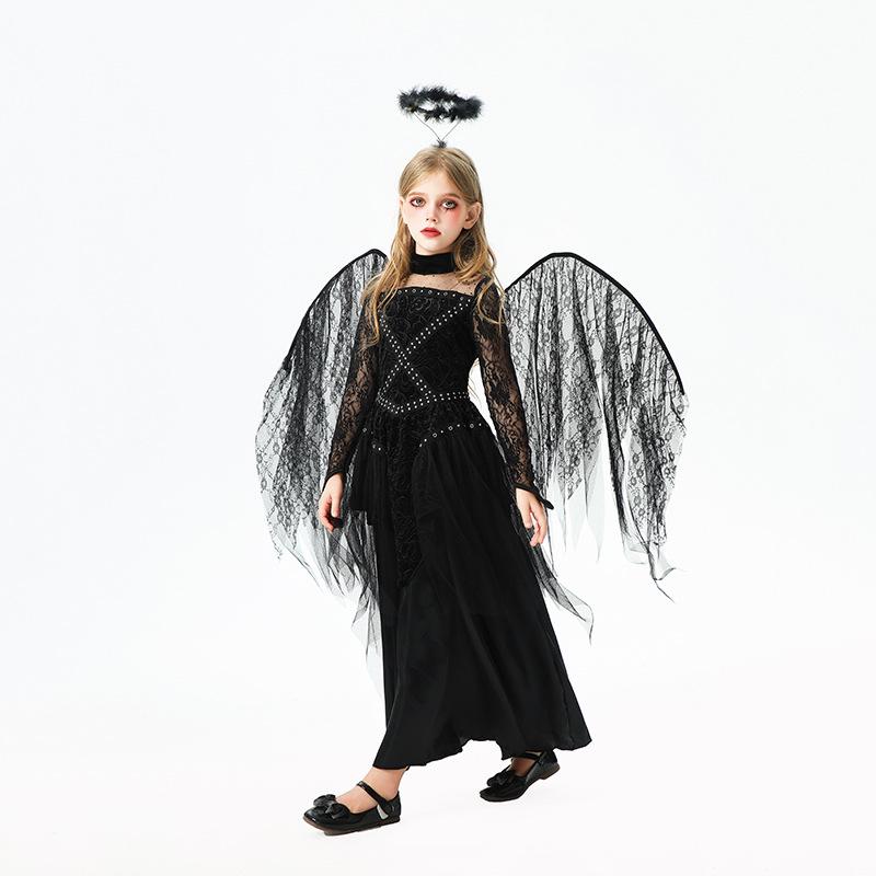 Halloween Children's Costume Angel Demon Girl Cos Night Elf Children's Costume Stage Dress Performance Dress