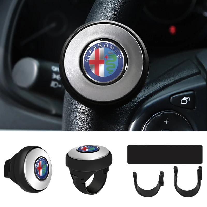 Car Turning Steering Wheel Booster Spinner Knob For Alfa Romeo 159 147 156 166 Giulietta Giulia Mito Stelvio Brera SpiderGF8