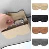 Suede Leather Car Eyeglass Case Automatic Closing Non-slip Auto Sun Visor Glasses Holder Magnetic Multi-functional Eyewear Clips