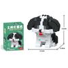 Cute Pastoral Teddy Dog Pet Building Blocks Micro-Granular Ornament Children's Toy Gifts New Product Cat And Dog Themed